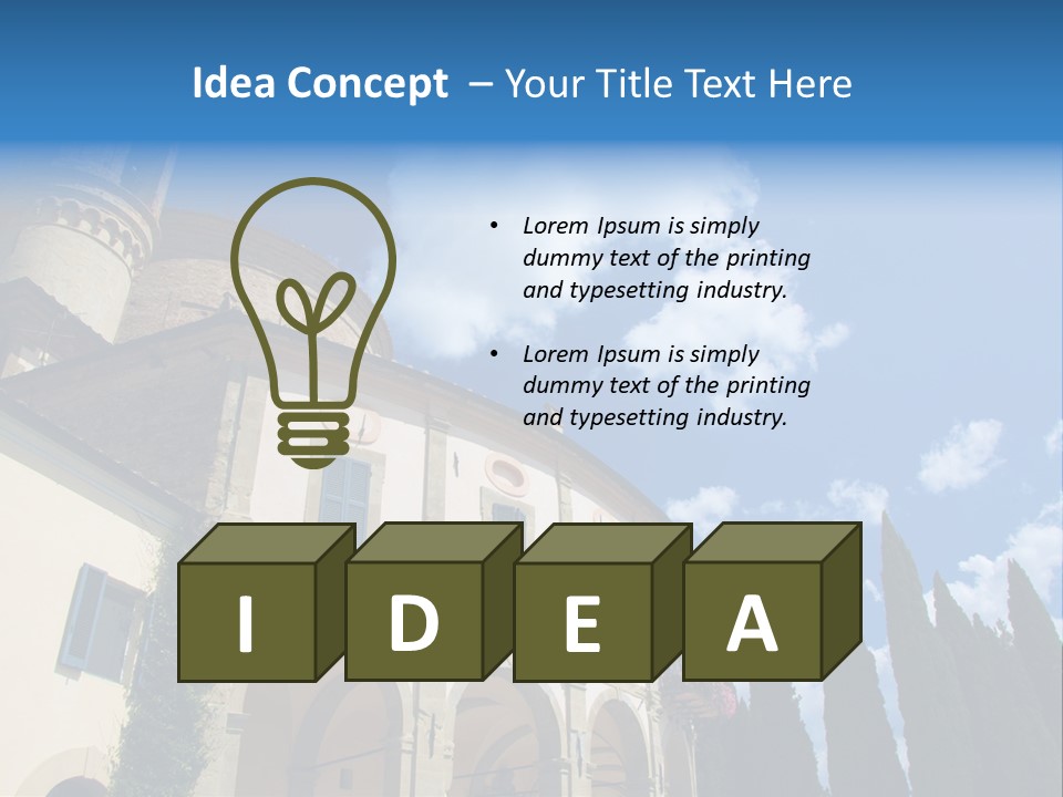 A Large Building With A Clock On The Front Of It PowerPoint Template