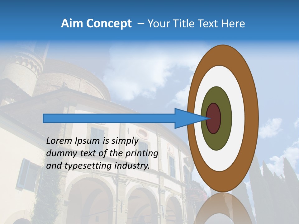 A Large Building With A Clock On The Front Of It PowerPoint Template