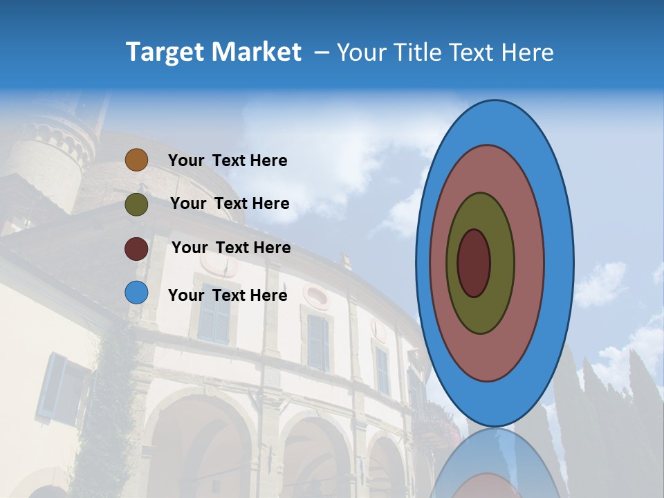 A Large Building With A Clock On The Front Of It PowerPoint Template