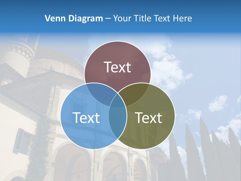 A Large Building With A Clock On The Front Of It PowerPoint Template