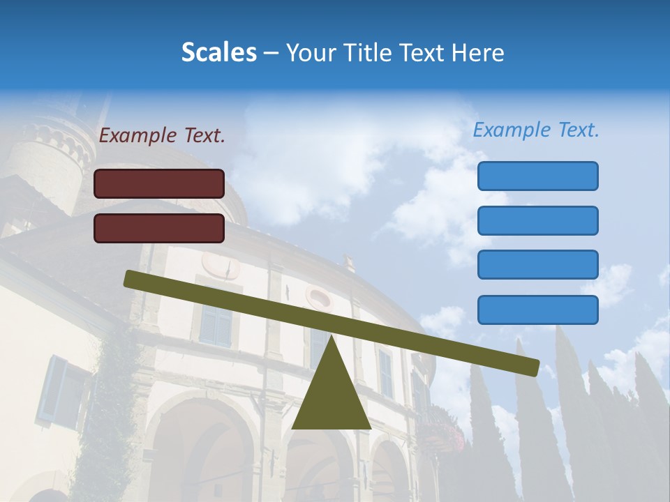 A Large Building With A Clock On The Front Of It PowerPoint Template