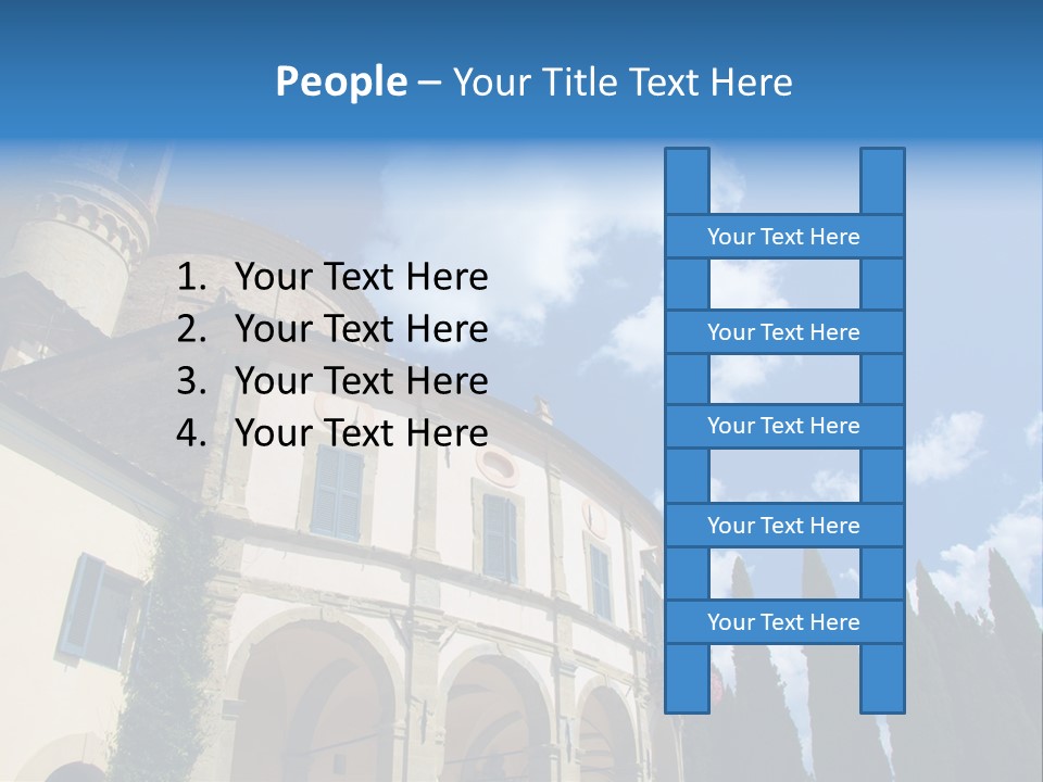 A Large Building With A Clock On The Front Of It PowerPoint Template