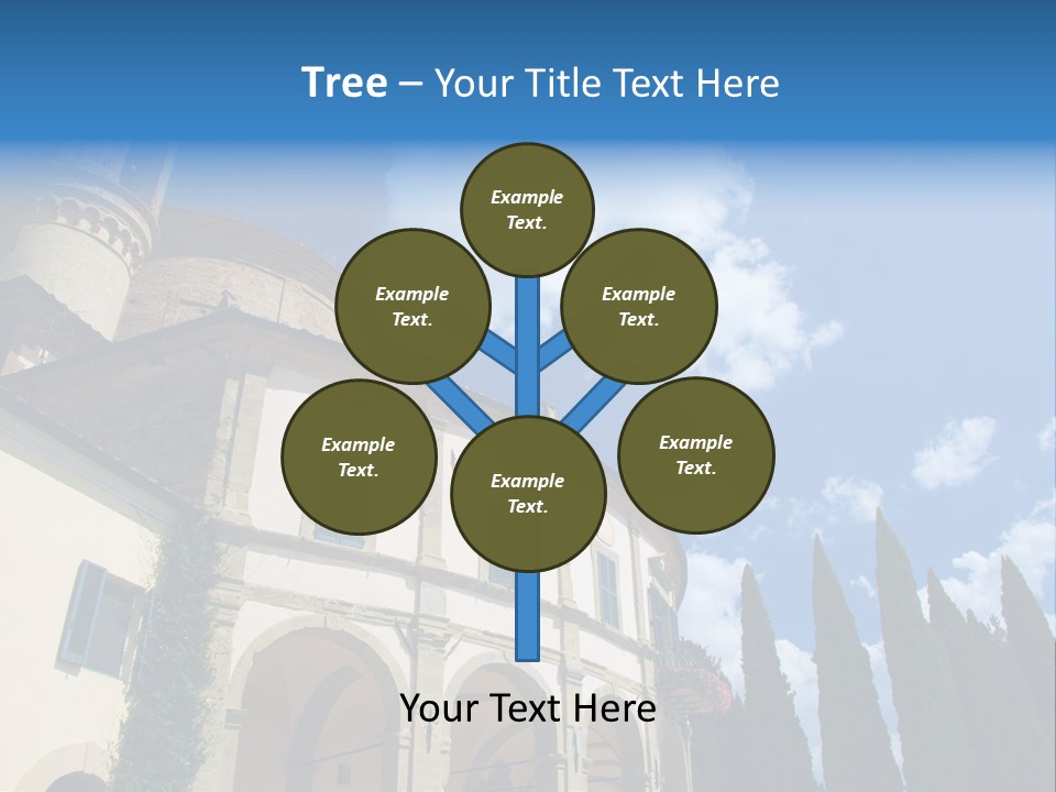 A Large Building With A Clock On The Front Of It PowerPoint Template