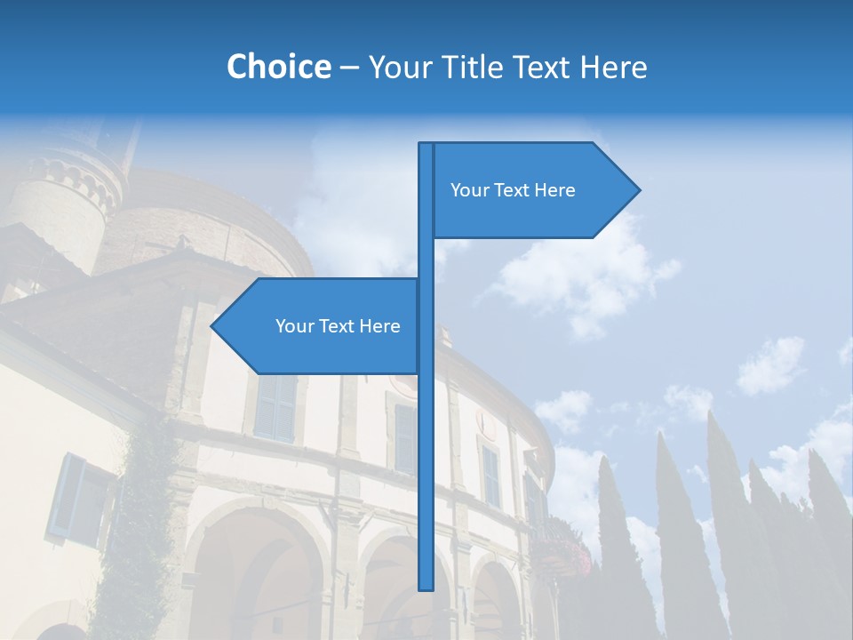 A Large Building With A Clock On The Front Of It PowerPoint Template