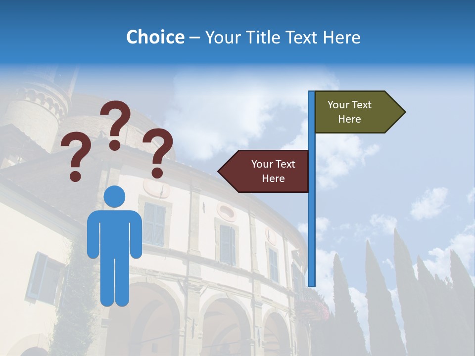 A Large Building With A Clock On The Front Of It PowerPoint Template