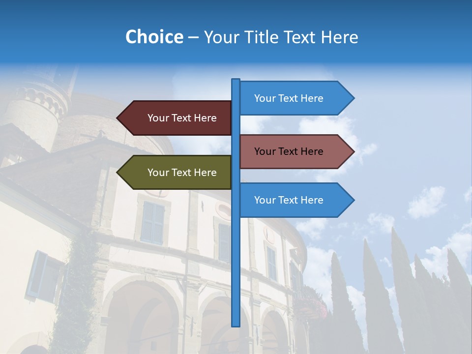 A Large Building With A Clock On The Front Of It PowerPoint Template