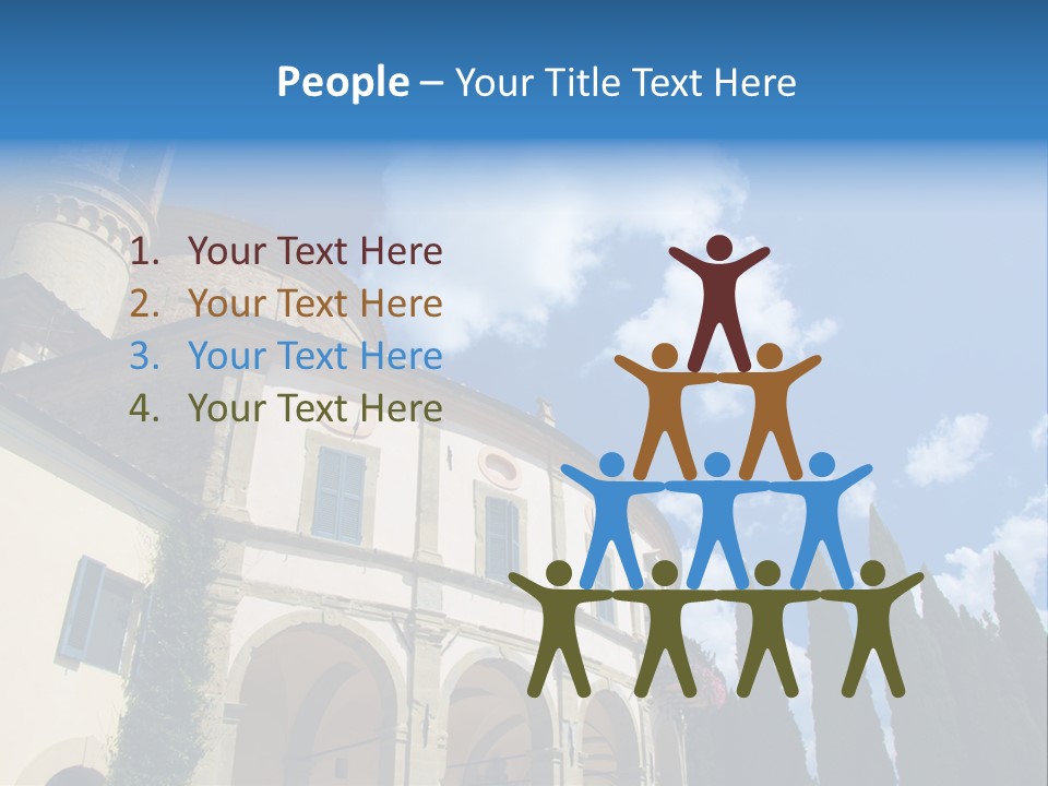 A Large Building With A Clock On The Front Of It PowerPoint Template