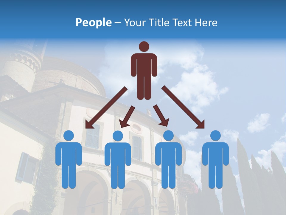 A Large Building With A Clock On The Front Of It PowerPoint Template