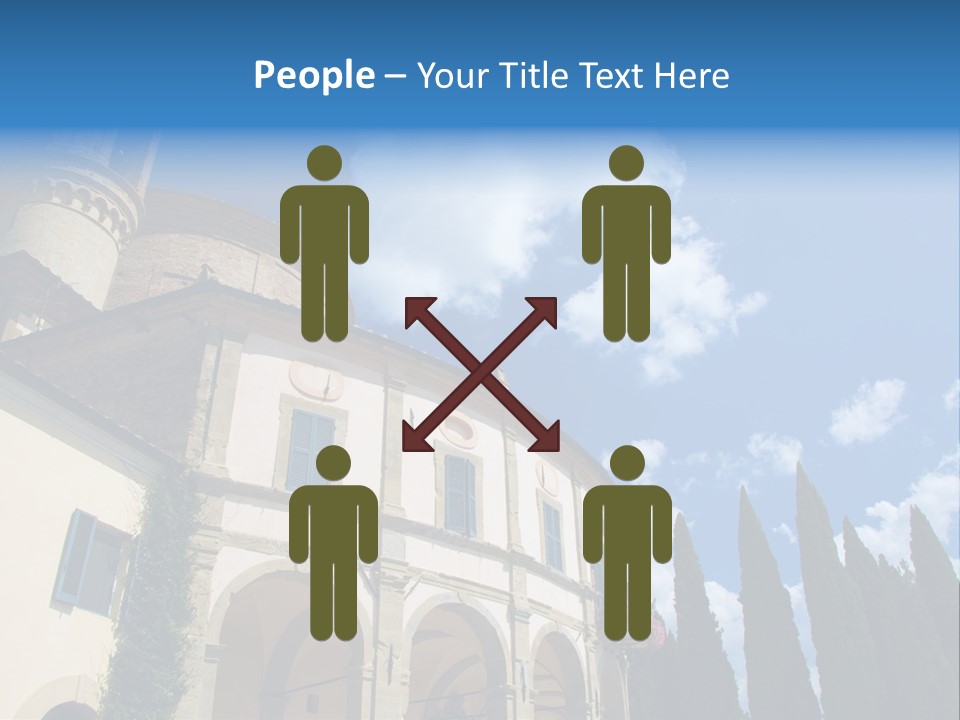 A Large Building With A Clock On The Front Of It PowerPoint Template