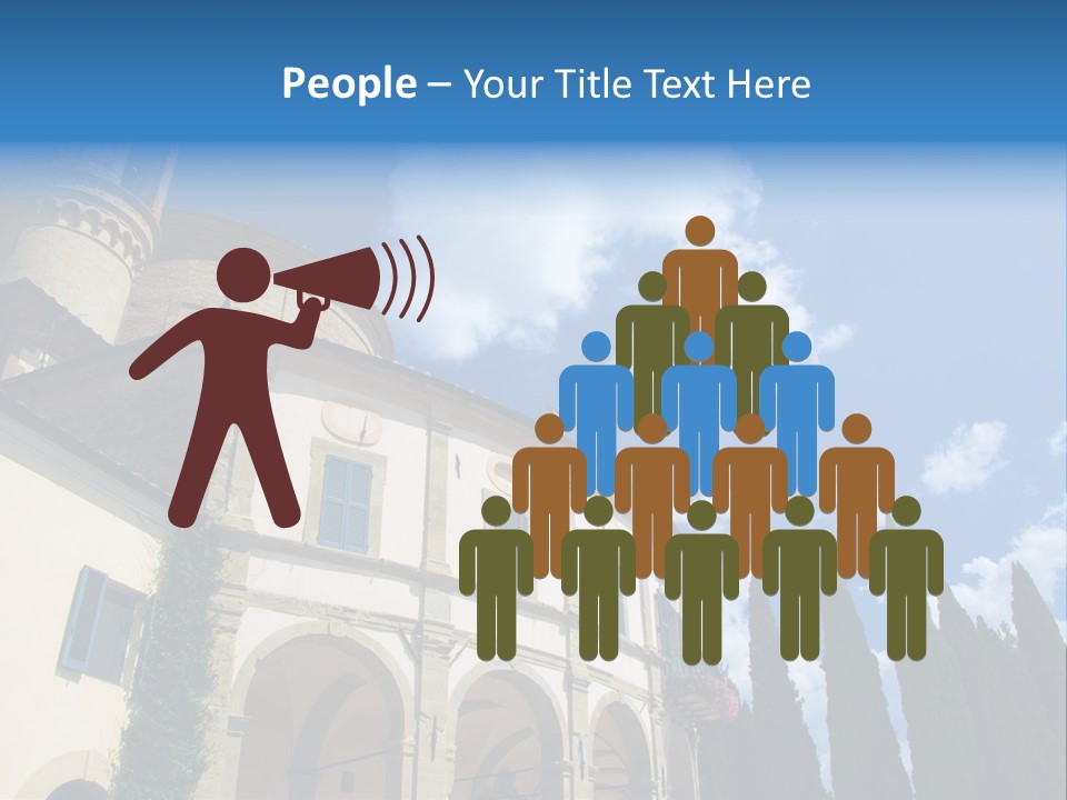 A Large Building With A Clock On The Front Of It PowerPoint Template