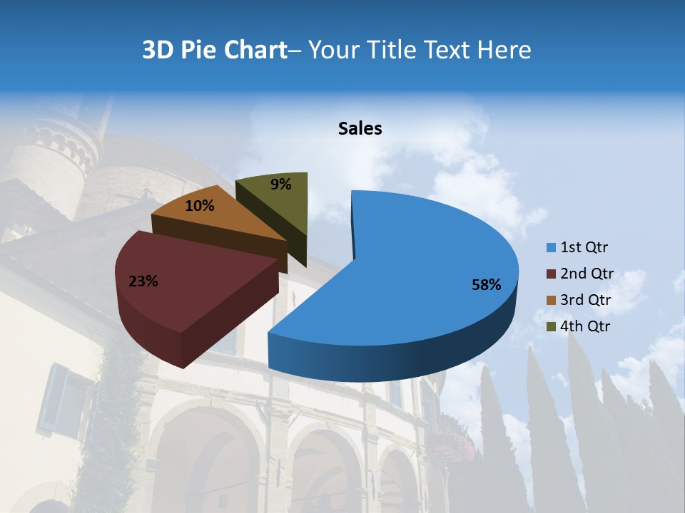 A Large Building With A Clock On The Front Of It PowerPoint Template