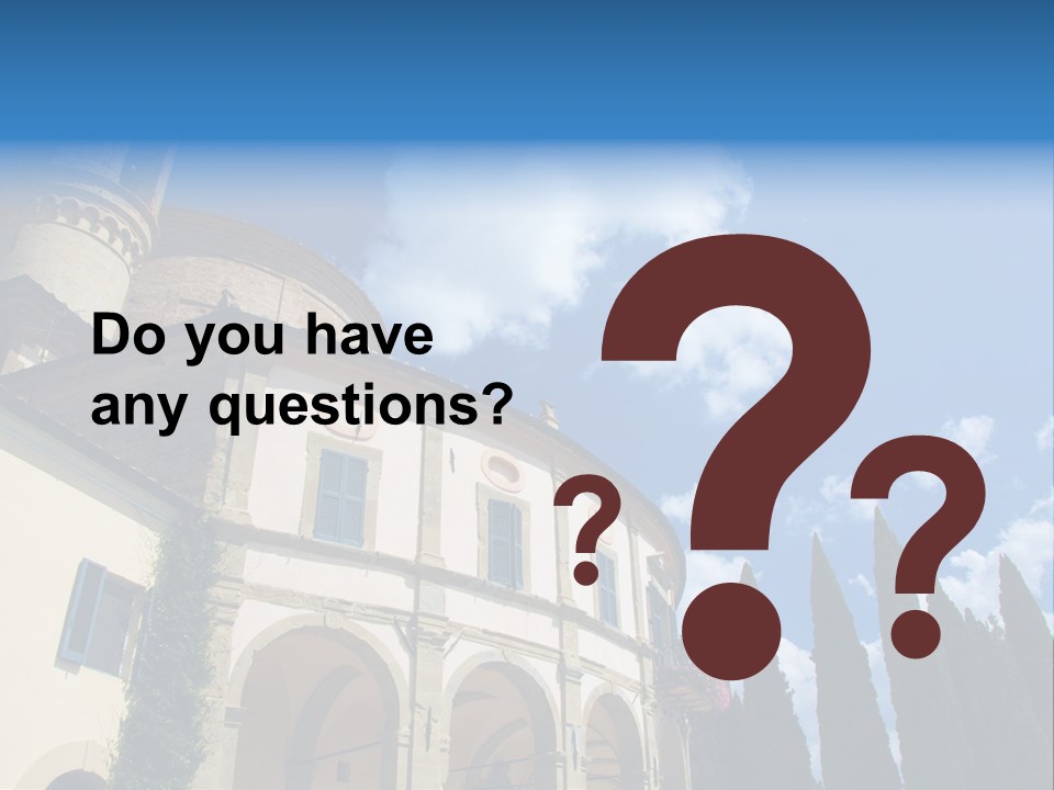 A Large Building With A Clock On The Front Of It PowerPoint Template