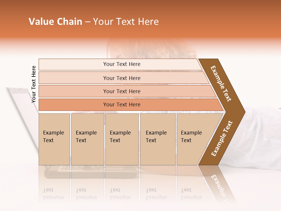 Surprised Woman Looks In The Laptop PowerPoint Template
