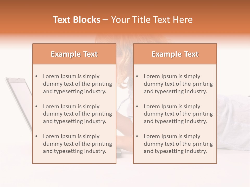 Surprised Woman Looks In The Laptop PowerPoint Template