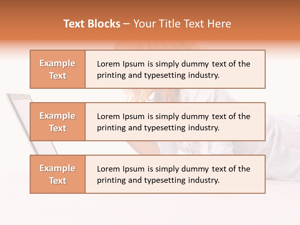 Surprised Woman Looks In The Laptop PowerPoint Template
