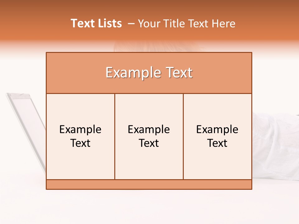 Surprised Woman Looks In The Laptop PowerPoint Template