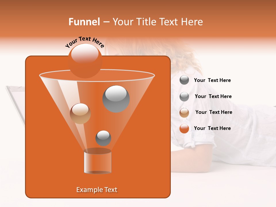 Surprised Woman Looks In The Laptop PowerPoint Template