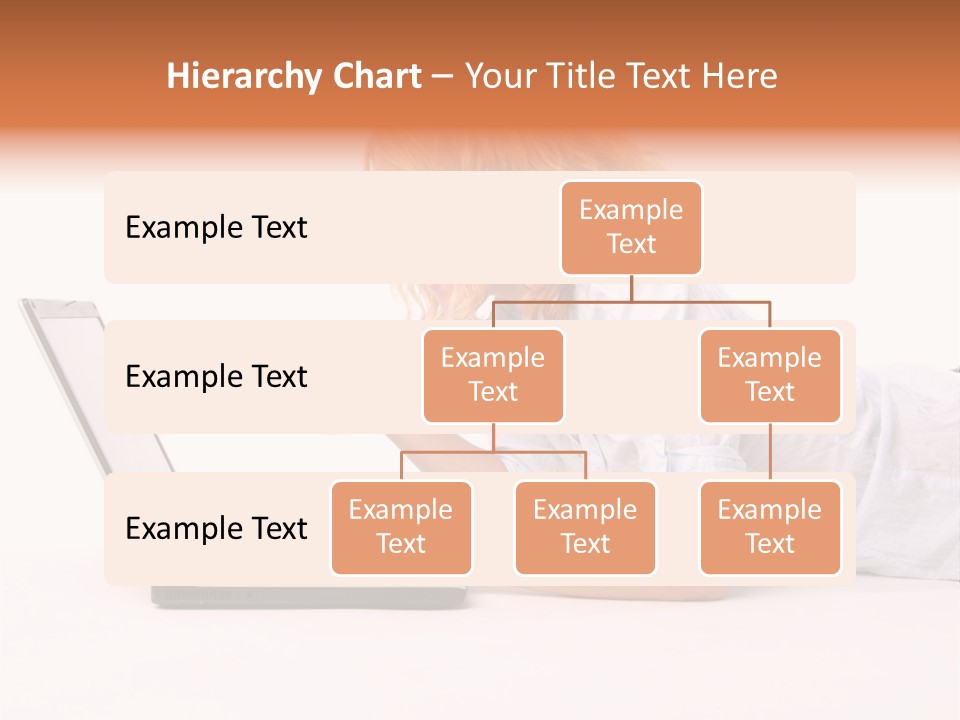 Surprised Woman Looks In The Laptop PowerPoint Template