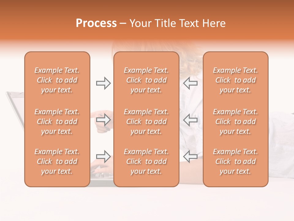 Surprised Woman Looks In The Laptop PowerPoint Template