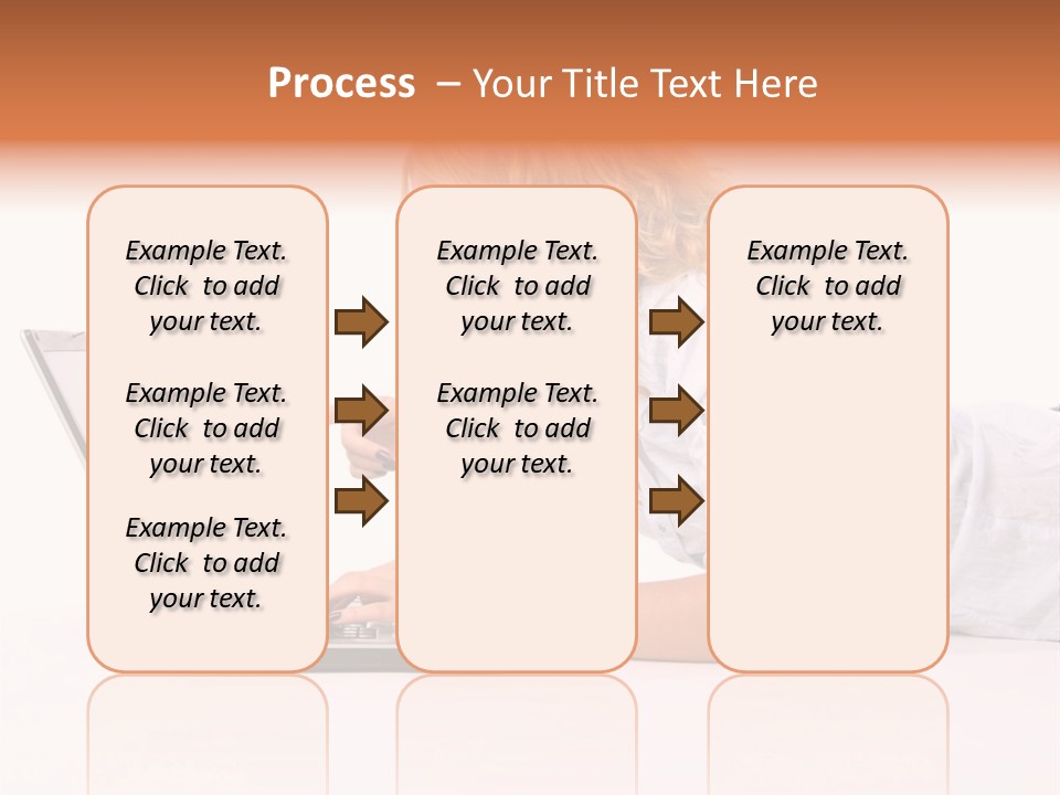 Surprised Woman Looks In The Laptop PowerPoint Template