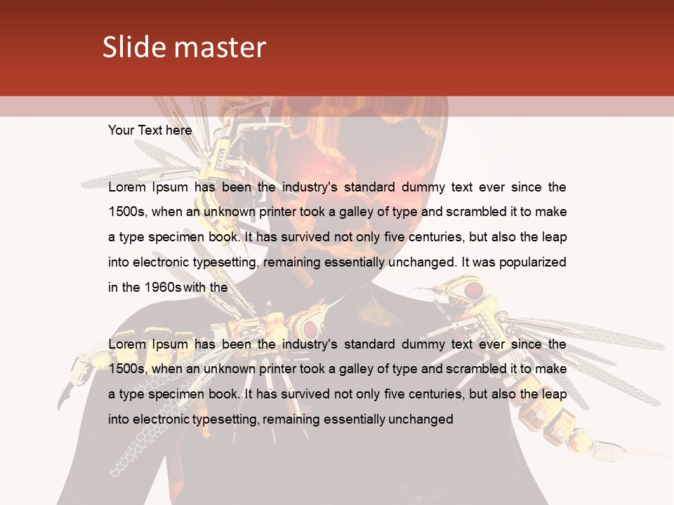 A Person With A Mask And Scissor On Their Face PowerPoint Template