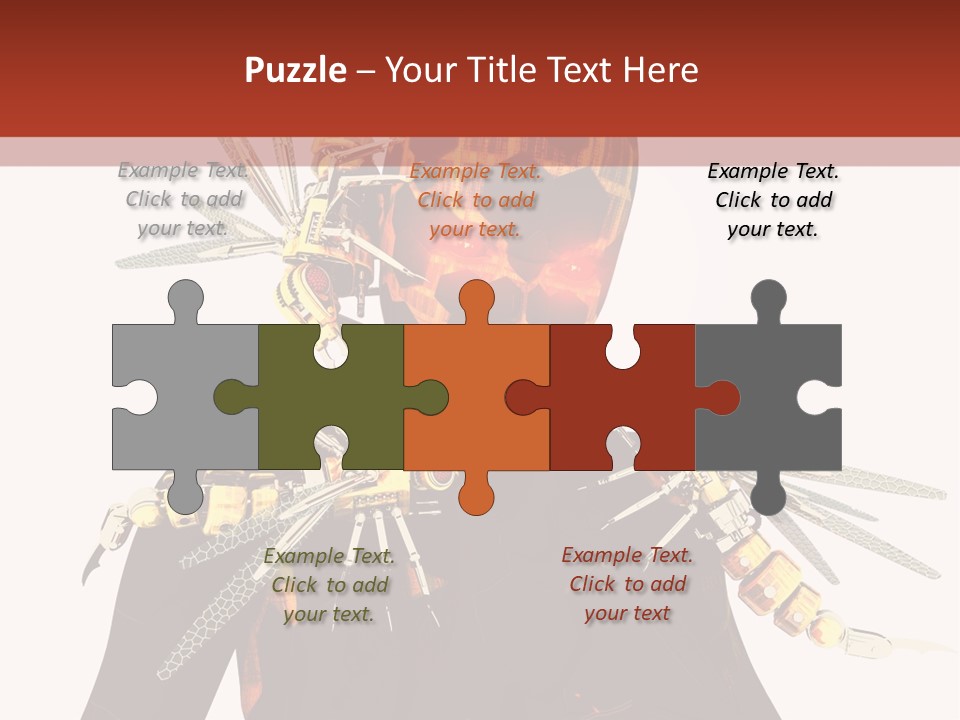 A Person With A Mask And Scissor On Their Face PowerPoint Template