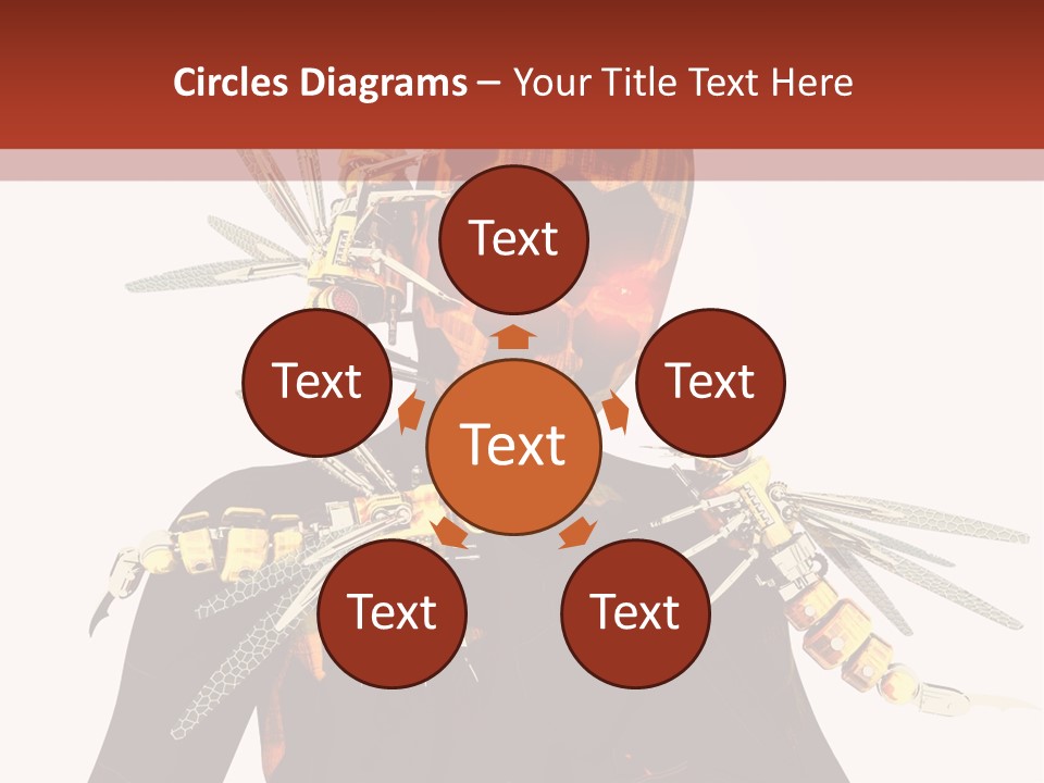 A Person With A Mask And Scissor On Their Face PowerPoint Template