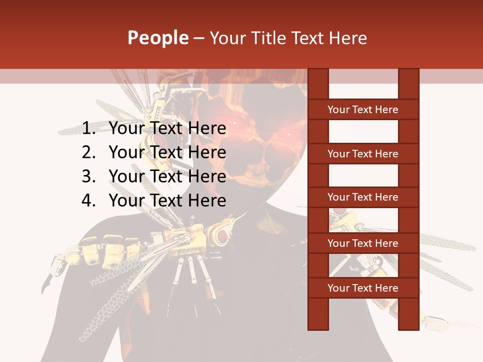 A Person With A Mask And Scissor On Their Face PowerPoint Template
