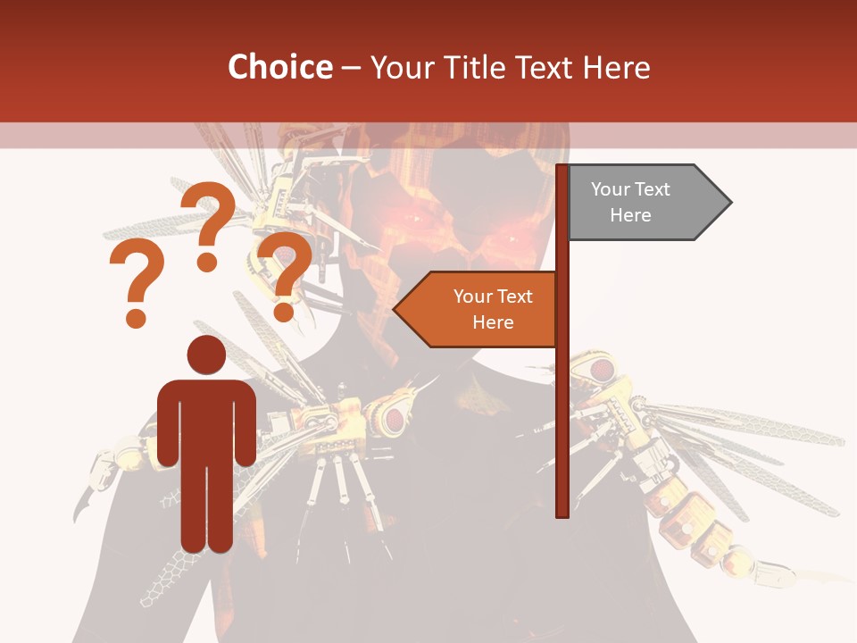 A Person With A Mask And Scissor On Their Face PowerPoint Template