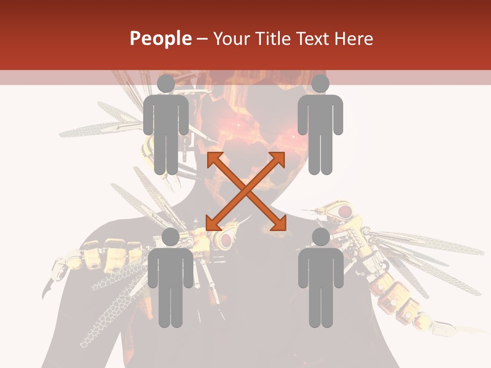 A Person With A Mask And Scissor On Their Face PowerPoint Template