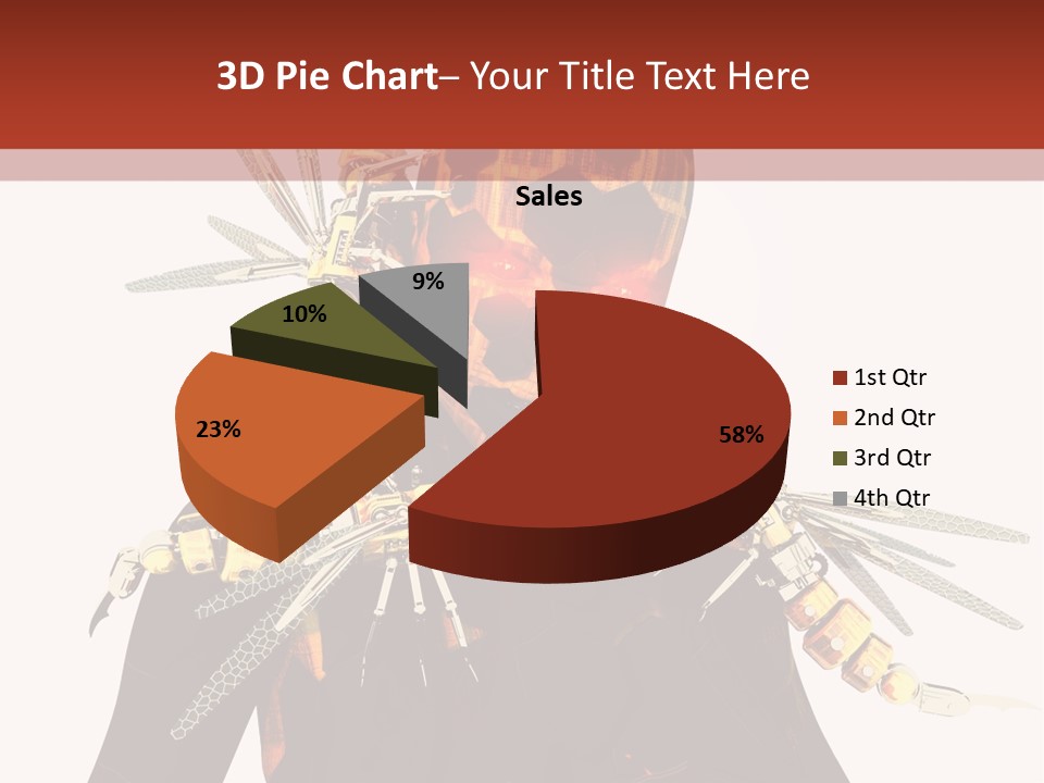 A Person With A Mask And Scissor On Their Face PowerPoint Template