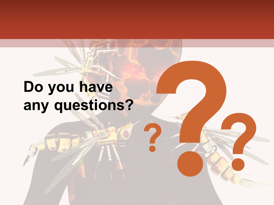 A Person With A Mask And Scissor On Their Face PowerPoint Template