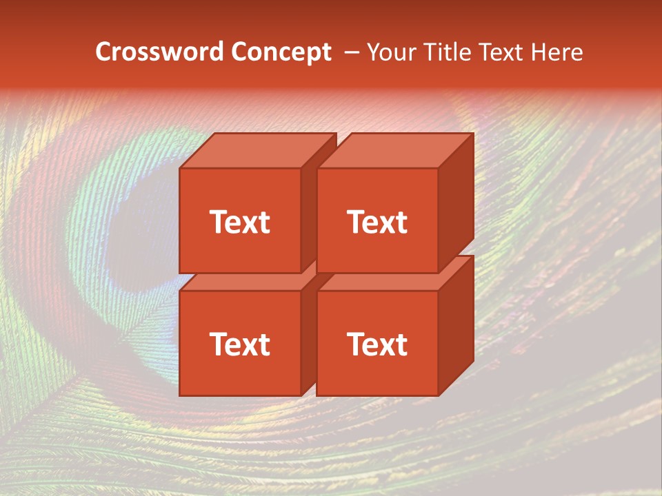 Peacock Feathers Background PowerPoint Template