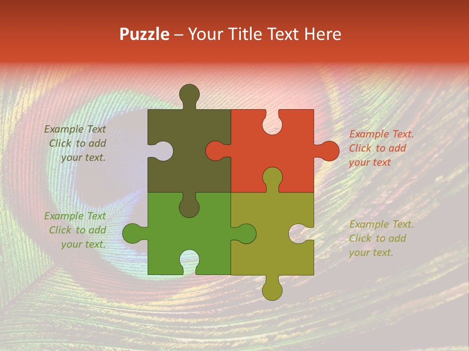 Peacock Feathers Background PowerPoint Template