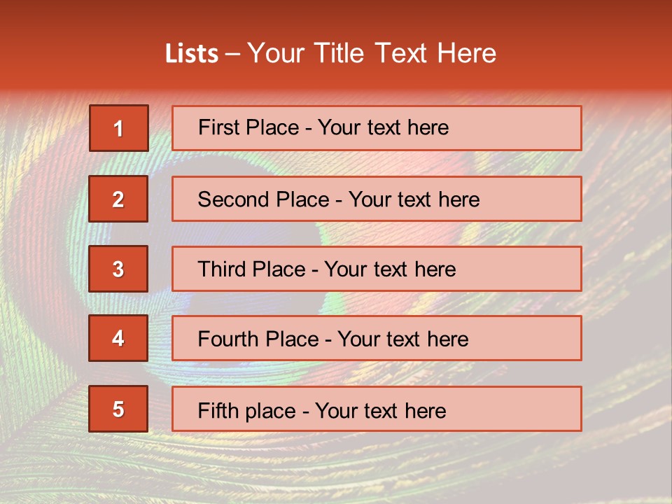 Peacock Feathers Background PowerPoint Template