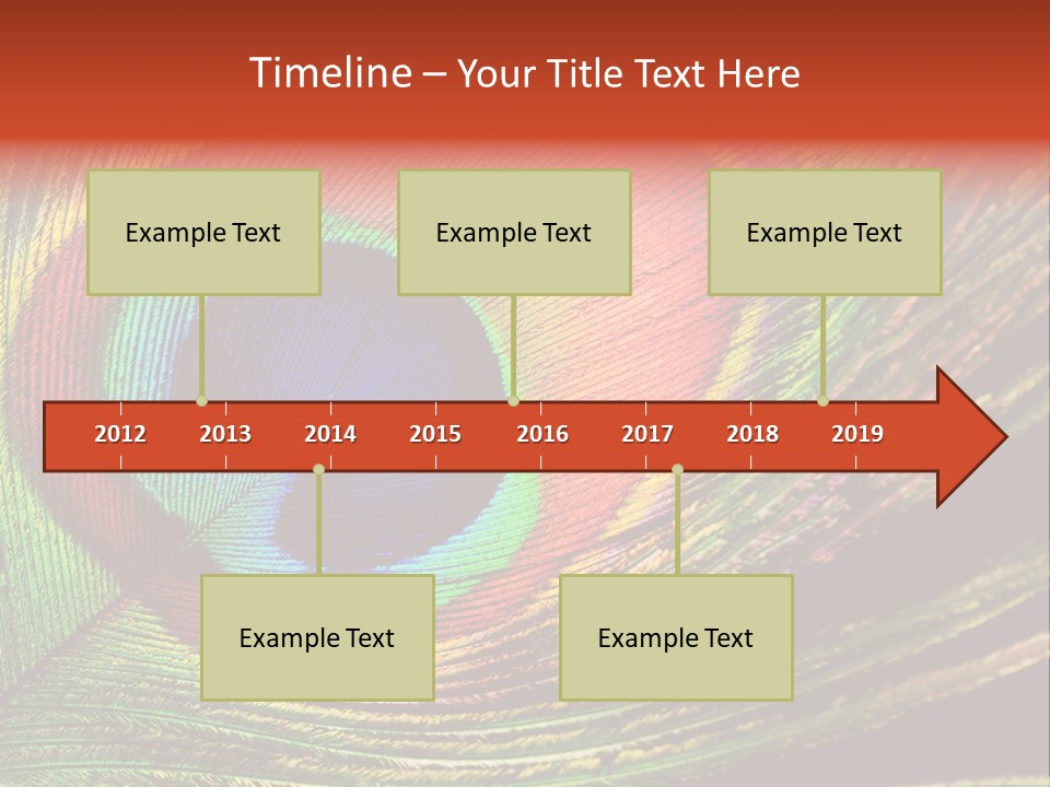 Peacock Feathers Background PowerPoint Template