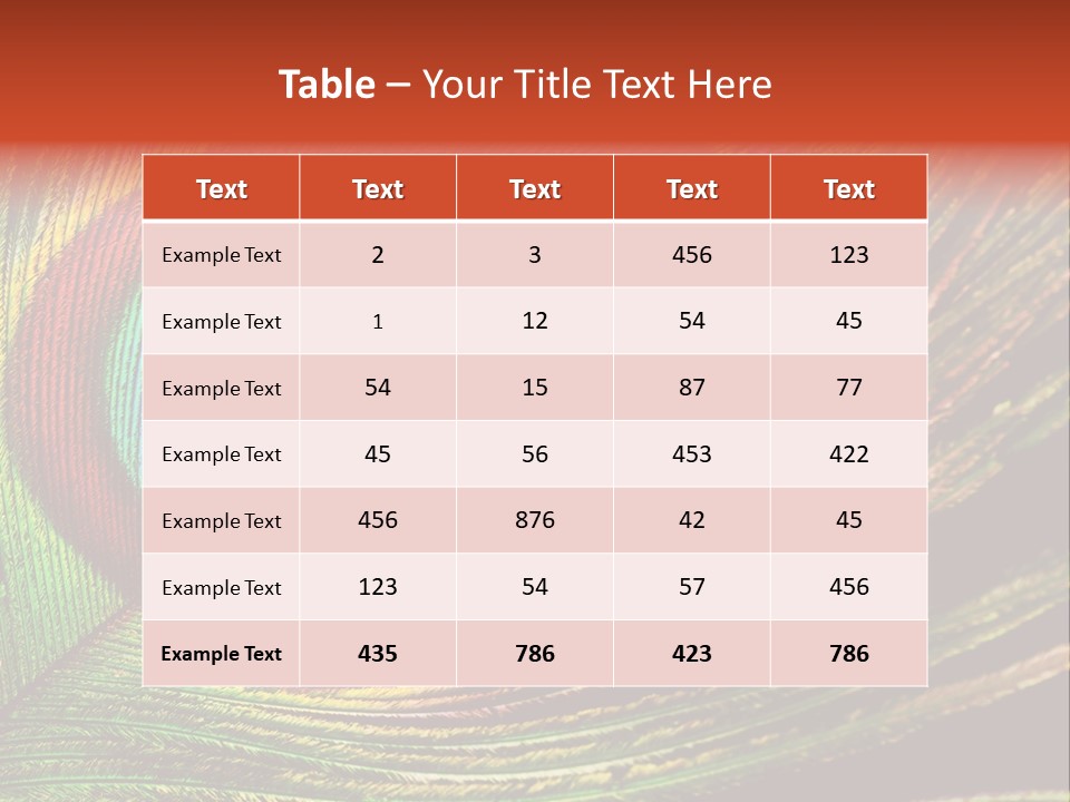 Peacock Feathers Background PowerPoint Template