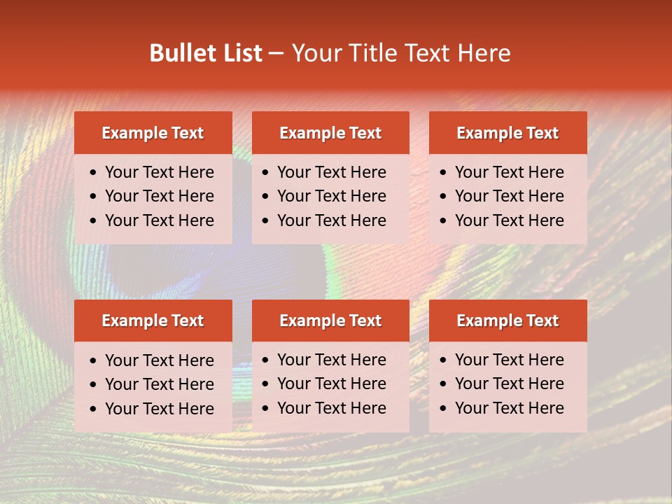 Peacock Feathers Background PowerPoint Template