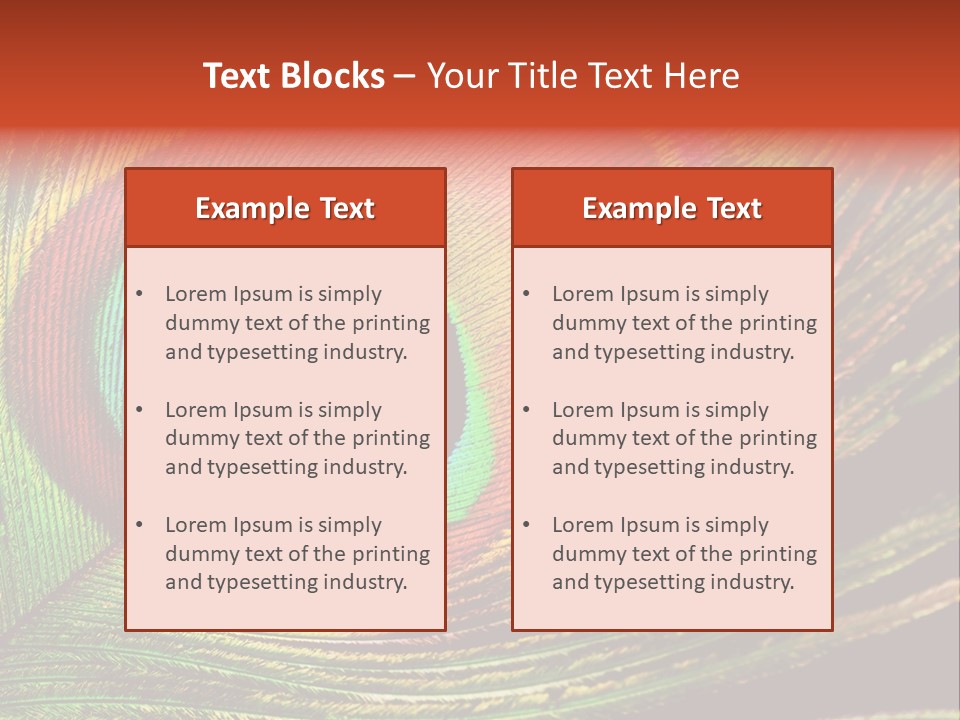 Peacock Feathers Background PowerPoint Template
