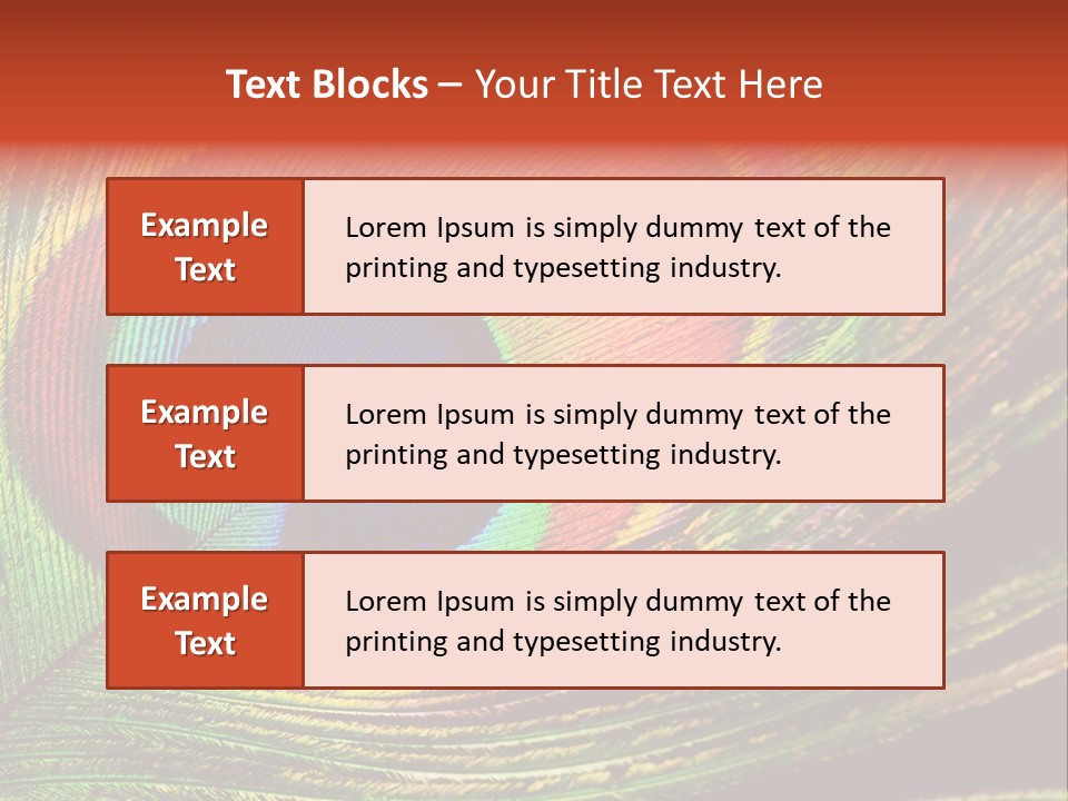 Peacock Feathers Background PowerPoint Template