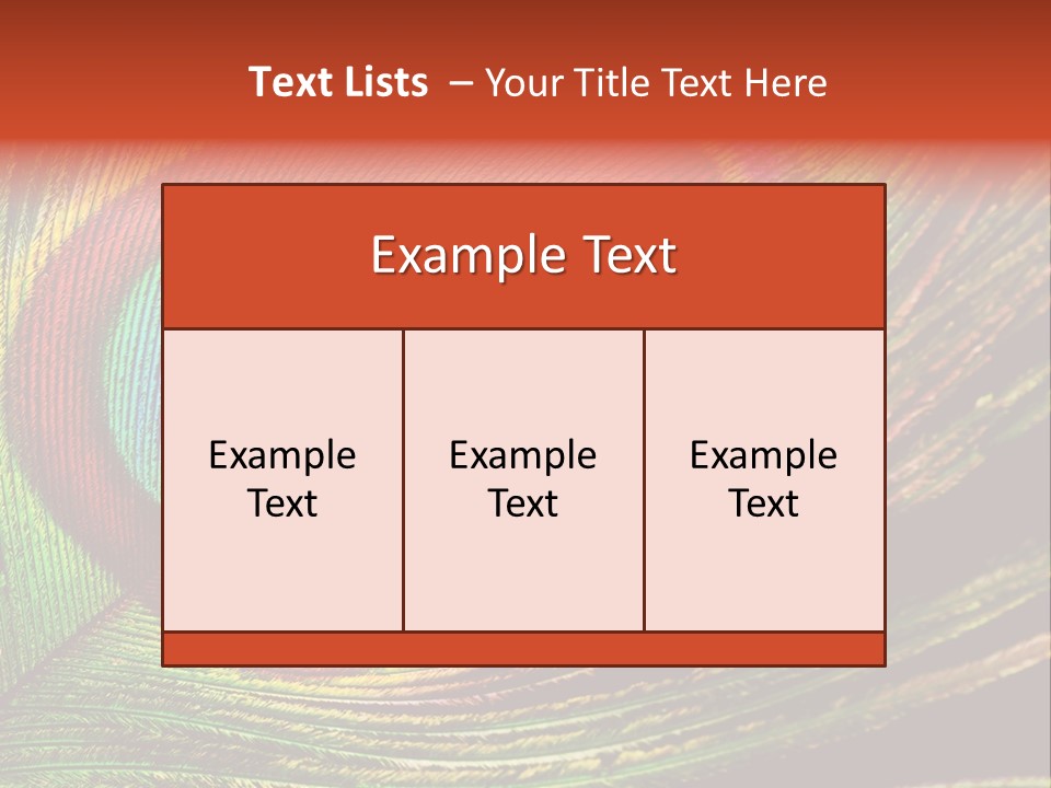 Peacock Feathers Background PowerPoint Template