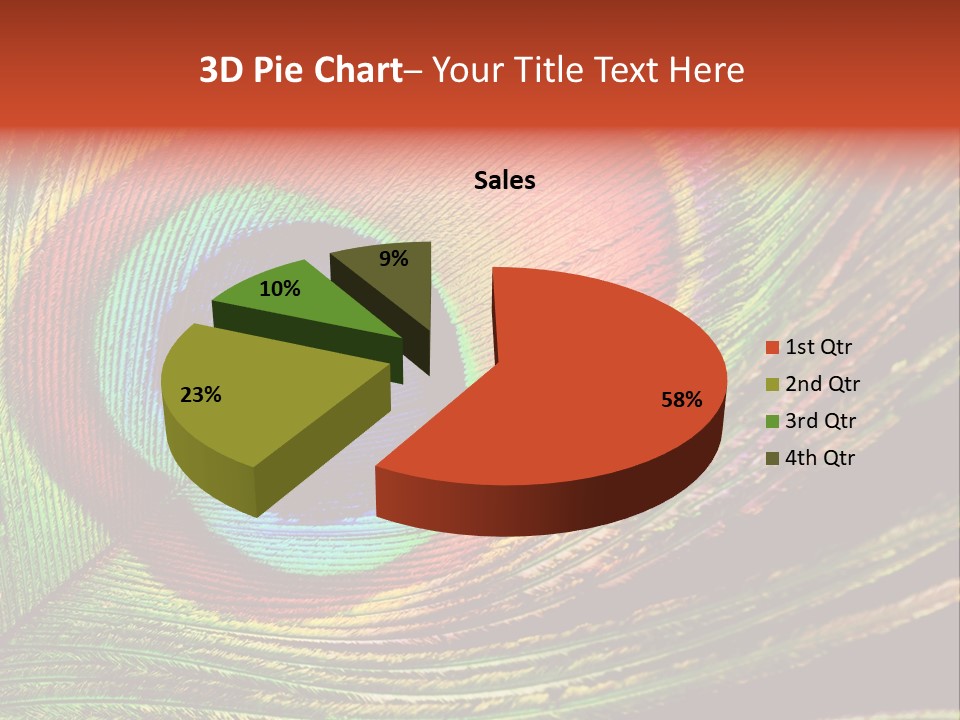 Peacock Feathers Background PowerPoint Template