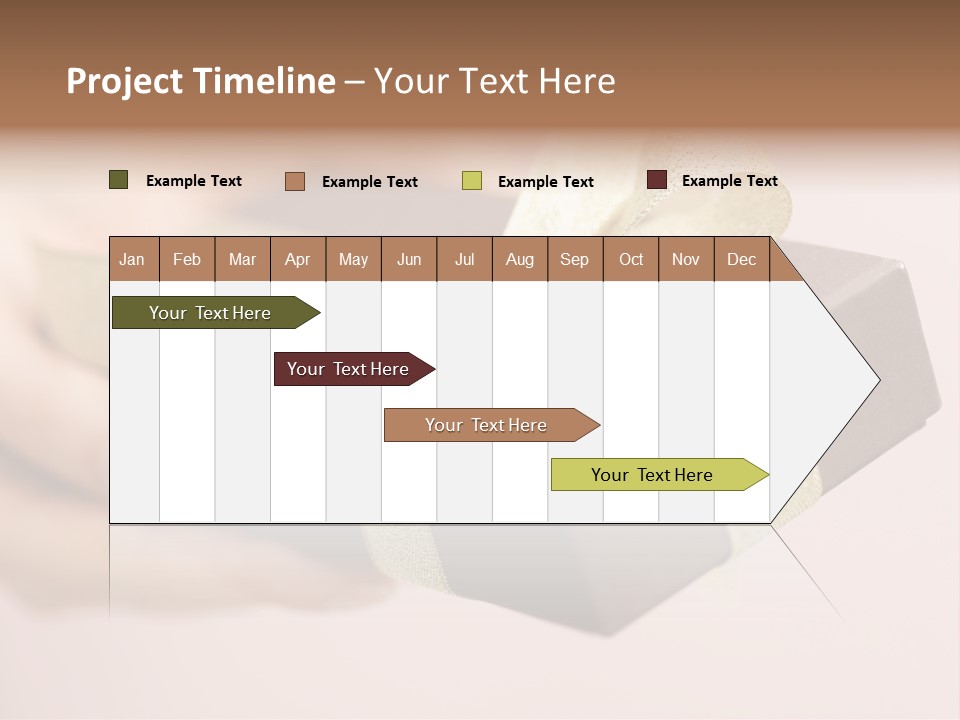 A Lovely Gift Box With Woman's Hands PowerPoint Template