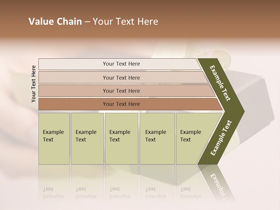 A Lovely Gift Box With Woman's Hands PowerPoint Template