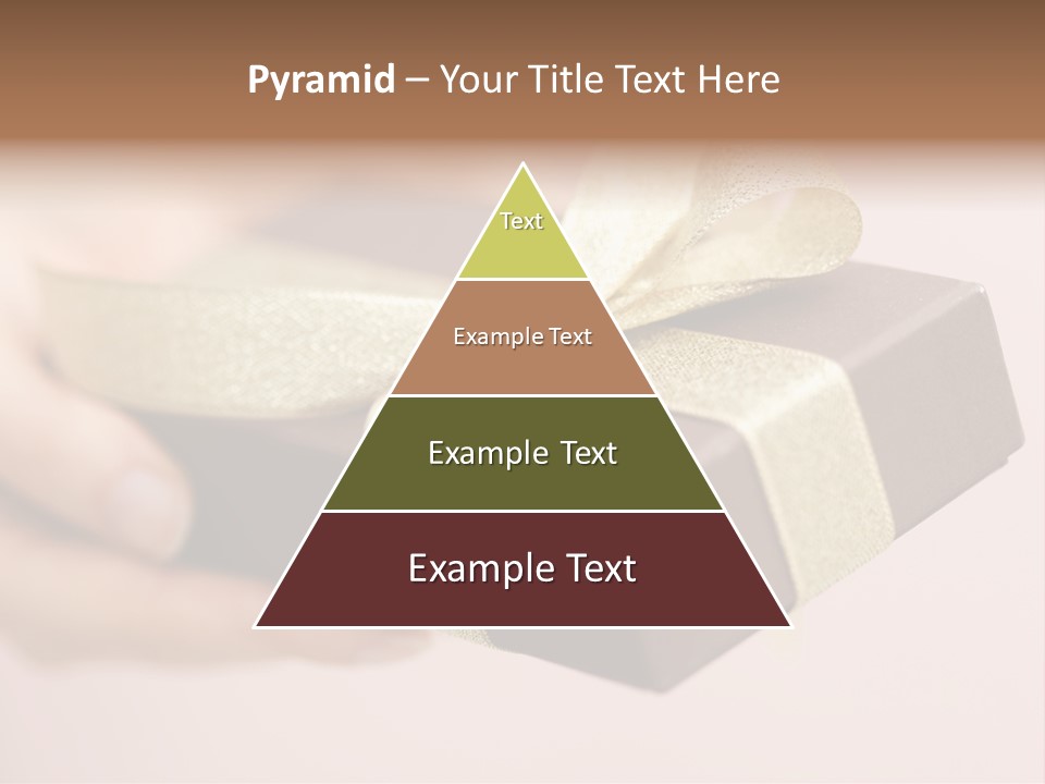 A Lovely Gift Box With Woman's Hands PowerPoint Template