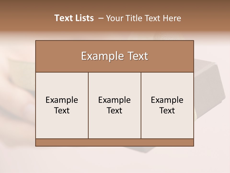 A Lovely Gift Box With Woman's Hands PowerPoint Template