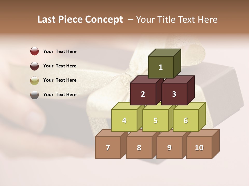 A Lovely Gift Box With Woman's Hands PowerPoint Template