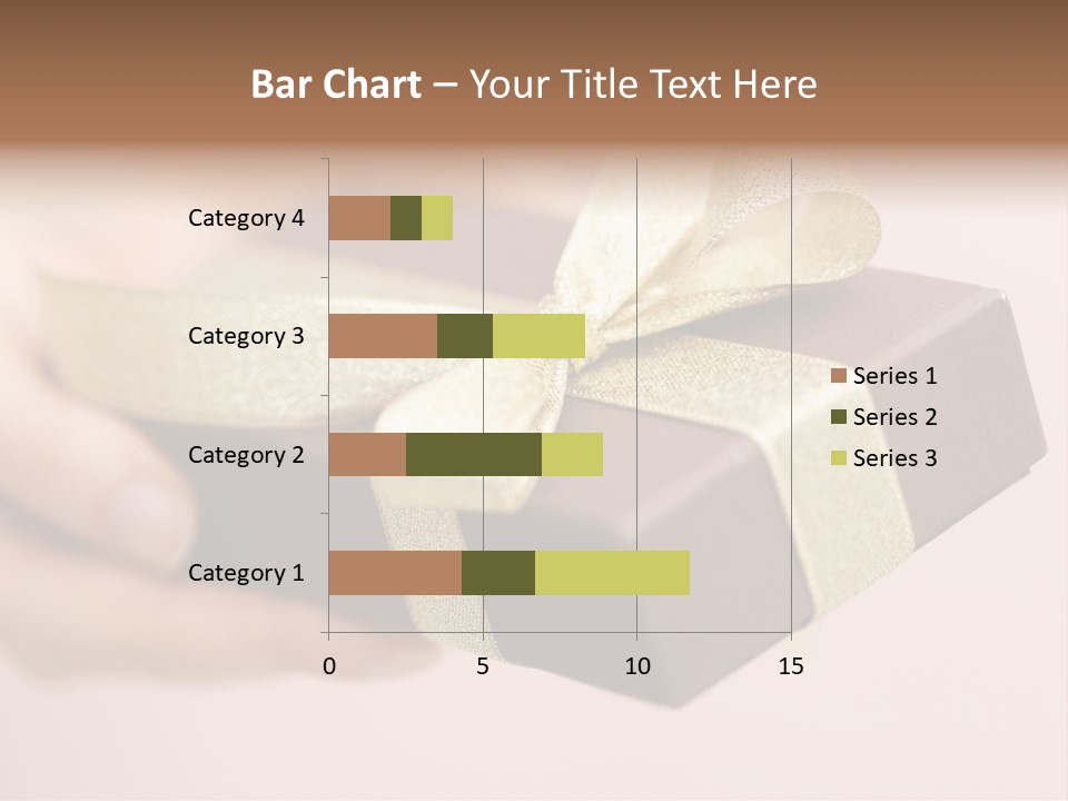 A Lovely Gift Box With Woman's Hands PowerPoint Template