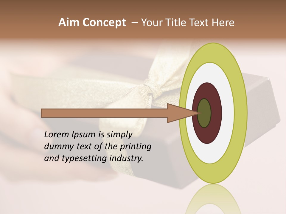 A Lovely Gift Box With Woman's Hands PowerPoint Template