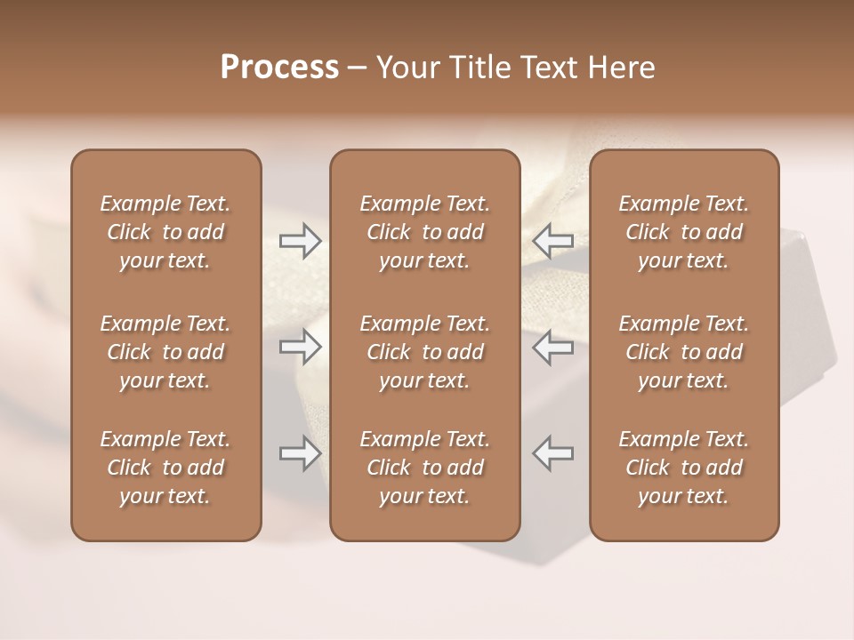 A Lovely Gift Box With Woman's Hands PowerPoint Template